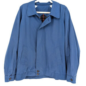 VTG 90s Burberry Mens Harrington Windbreaker Jacket Nova Check Classic Blue M/L